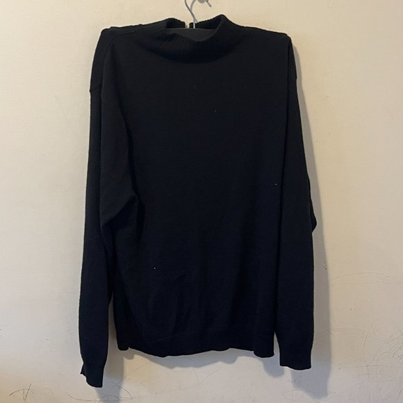 PIERRE CARDIN | Men's Zip Up Cardigan Sweater Black Size Medium - Picture 5 of 5